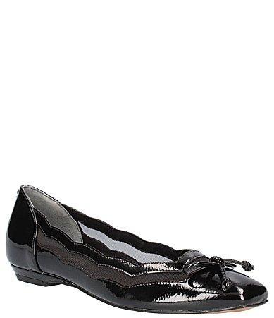 J. Renee Codda Patent Square Toe Bow Dress Flats Product Image