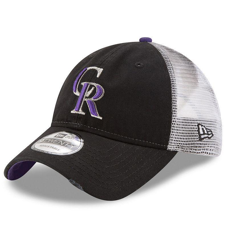 Mens New Era Colorado Rockies Team Rustic 9TWENTY Trucker Adjustable Hat Product Image