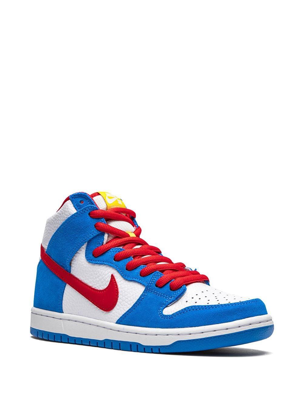 Sb Dunk High "doraemon" Sneakers In Blue Product Image