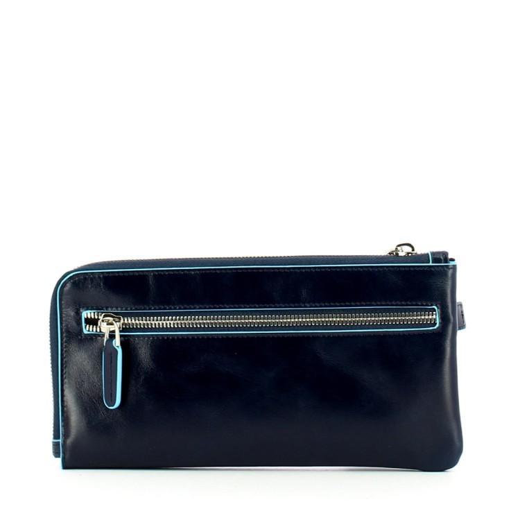 PIQUADRO Wristlet Clutch Blue Square Product Image