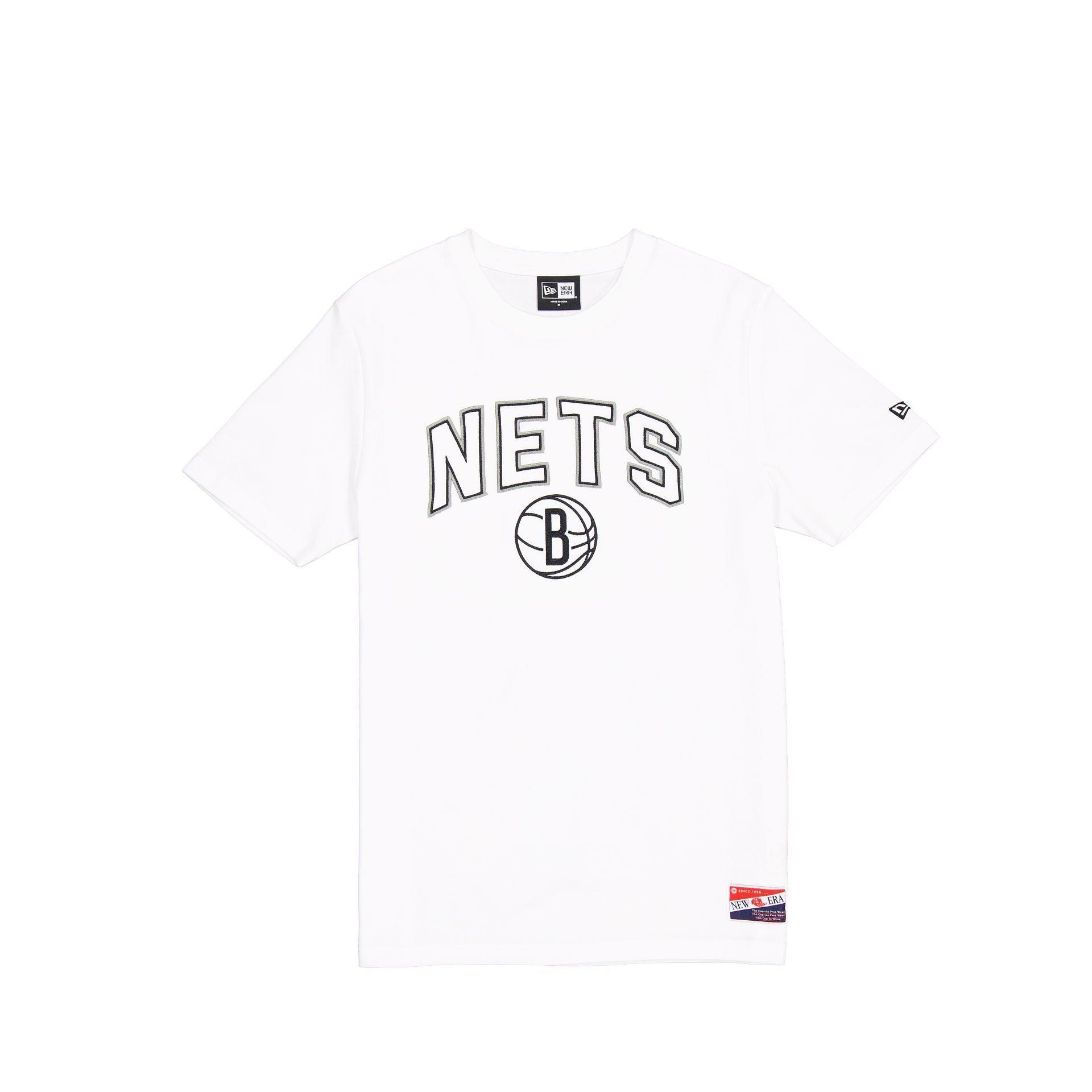 Brooklyn Nets Throwback White T-Shirt Male Product Image