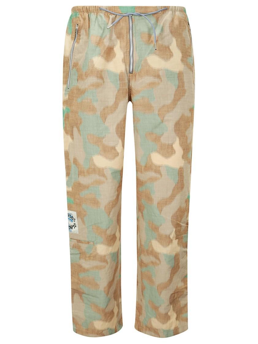 ACNE STUDIOS Beige & Green Camo Trousers In Neutrals Product Image