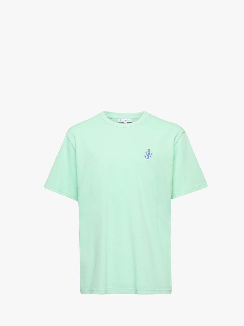 T-SHIRT WITH ANCHOR EMBROIDERY in green | JW Anderson US  Product Image