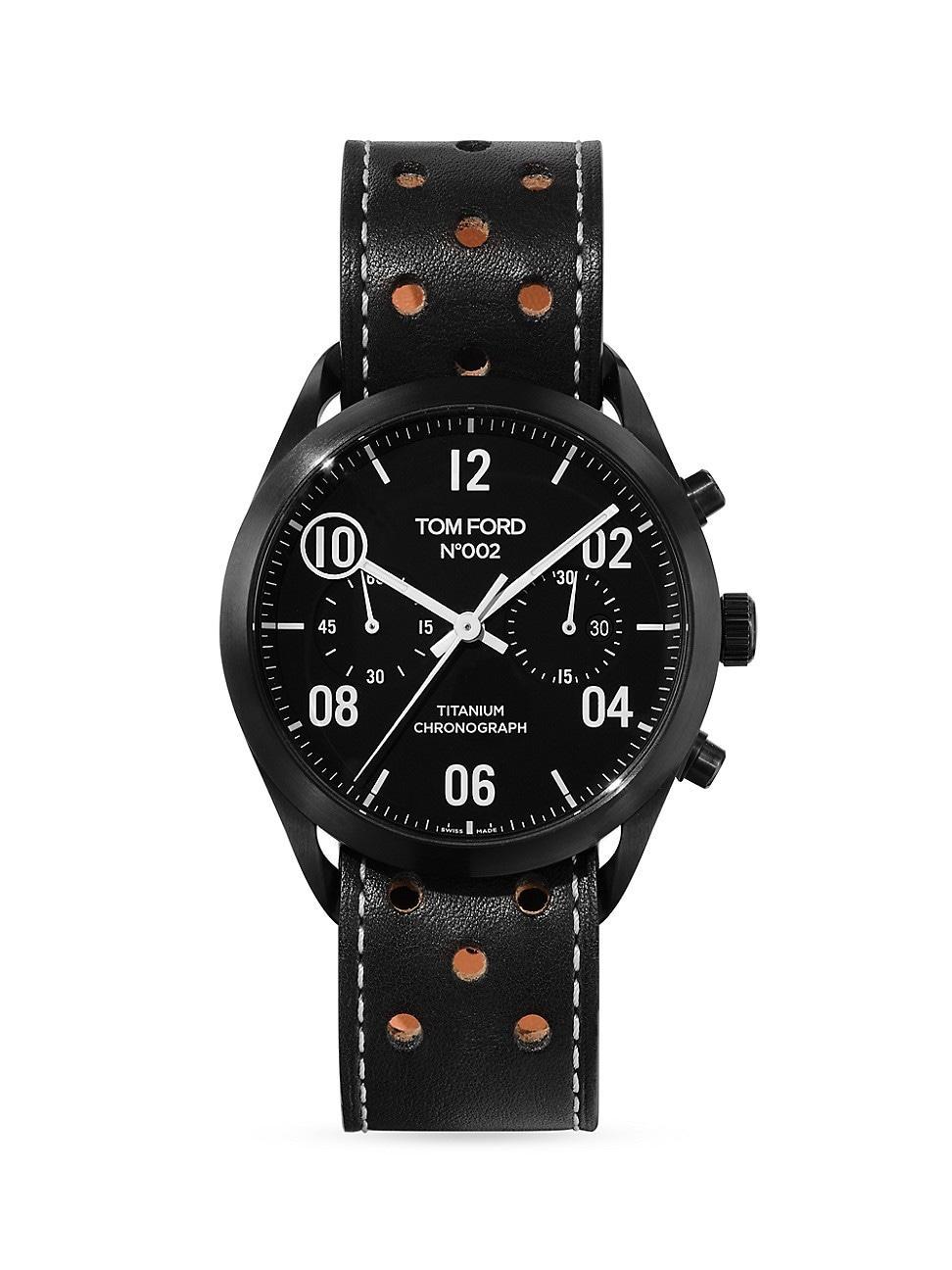 Mens 002 Limited Edition Automatic Chronograph Perforated Watch Product Image