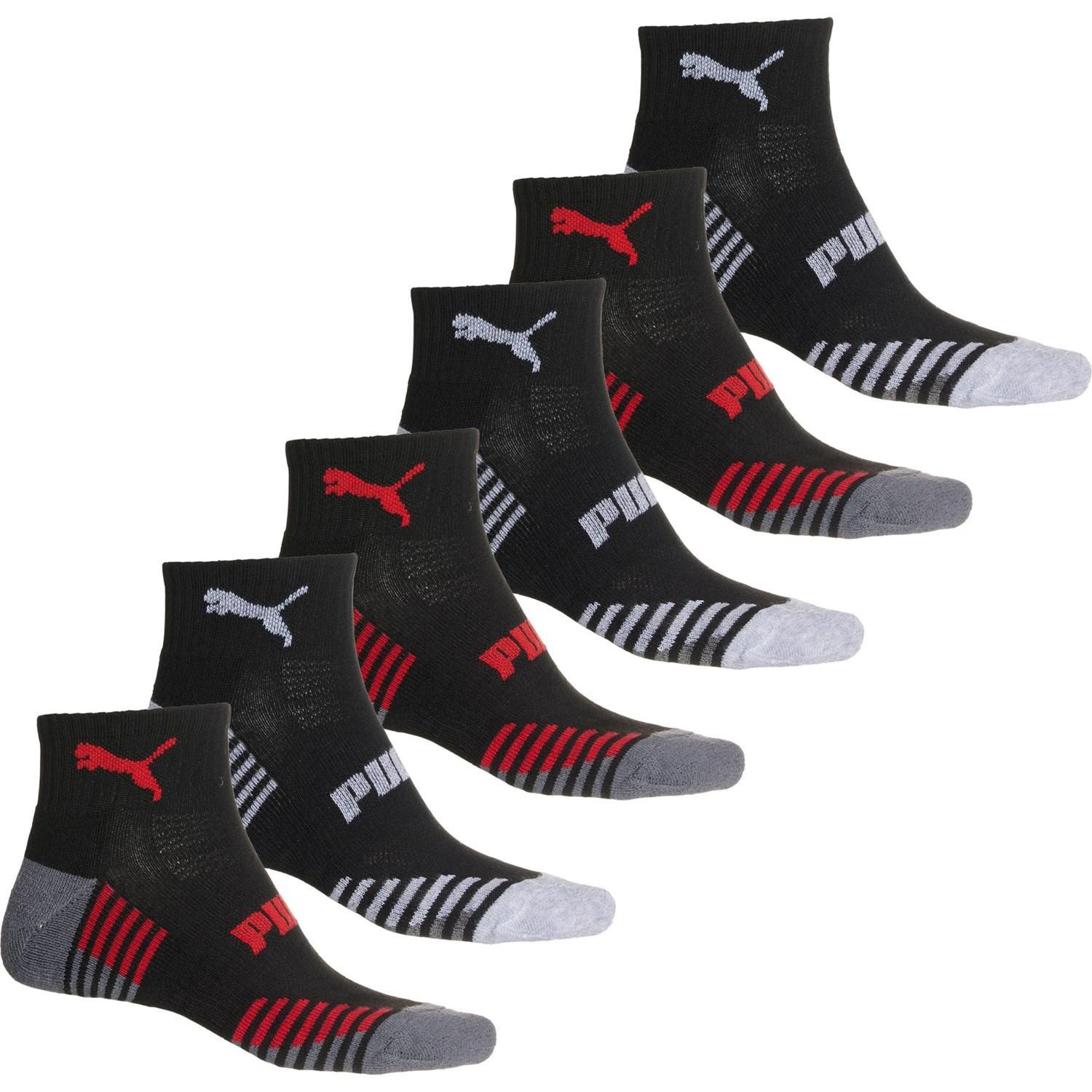 Puma Ultimate Training Terry Socks - 6-Pack, Quarter Crew (For Men) Product Image