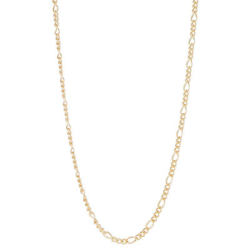 Jordan Blue Mens 14k Gold Filled 4.6 mm Figaro Chain Necklace Product Image