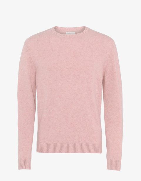 Classic Merino Wool Crew - Faded Pink Product Image