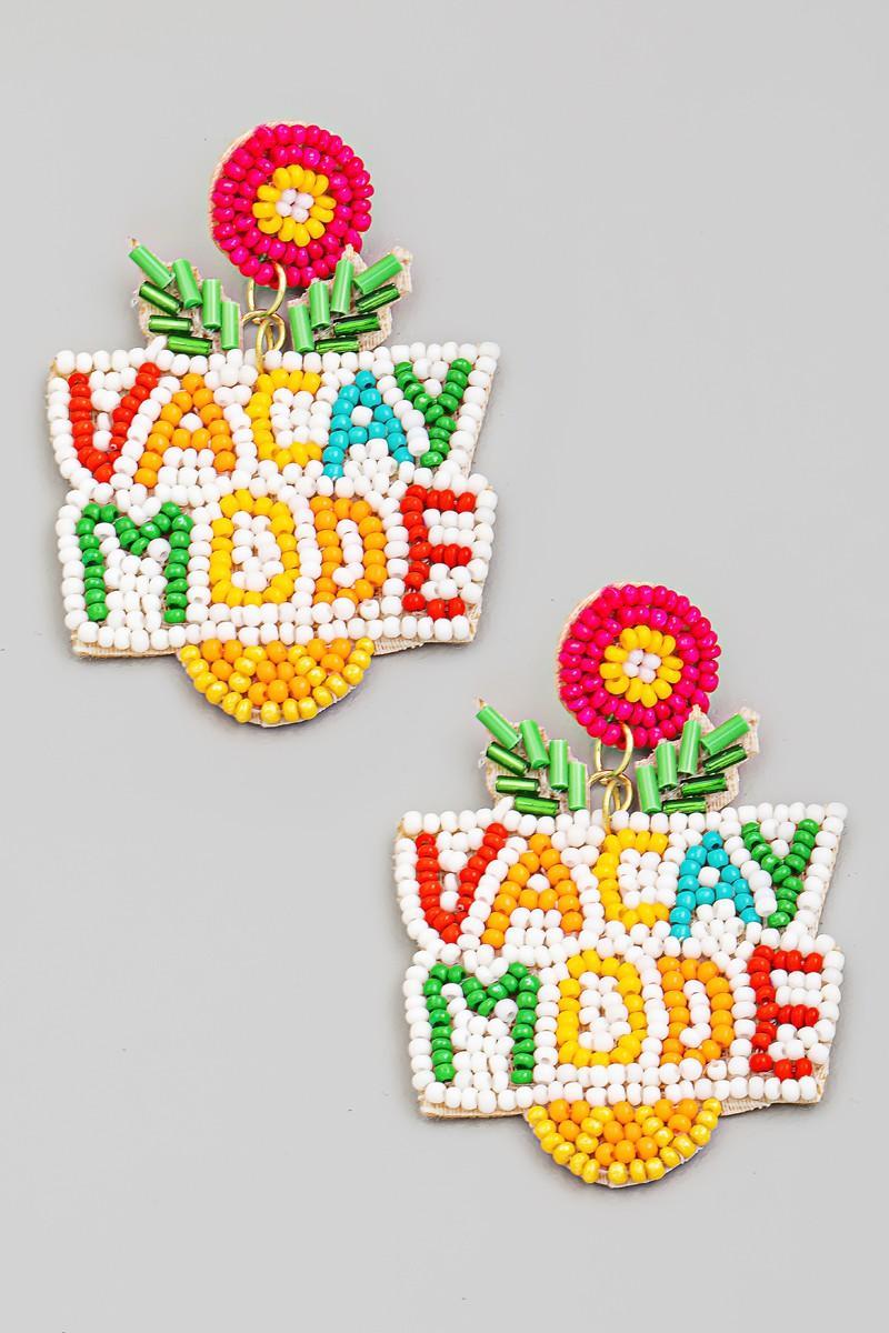 Vacay Mode Seed Bead Earrings Product Image