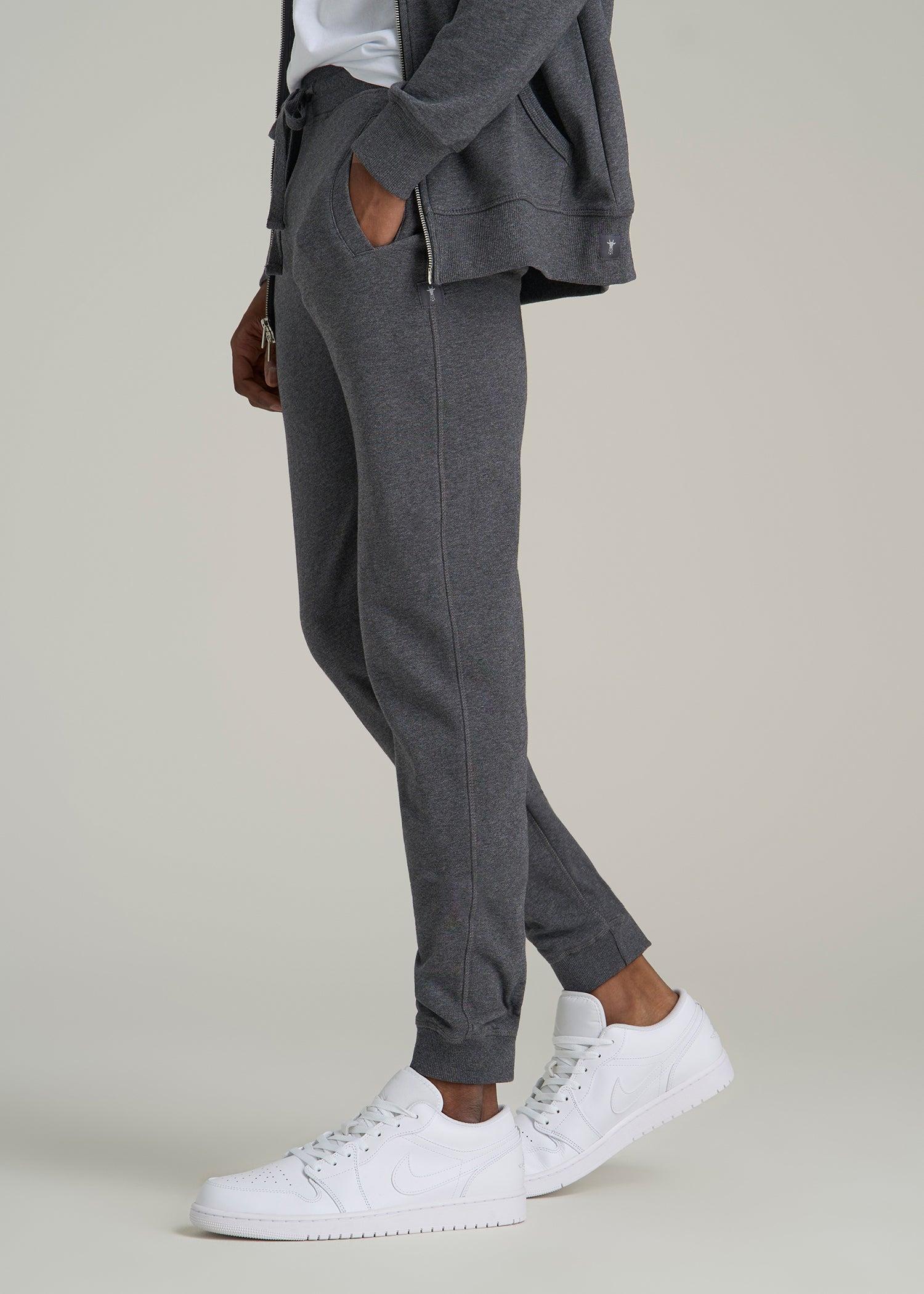 Wearever 2.0 French Terry Joggers for Tall Men in Charcoal Mix Product Image