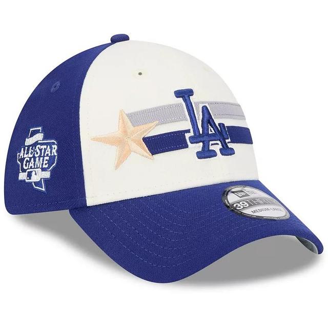 Mens New Era Cream/Royal Los Angeles Dodgers 2024 MLB All-Star Game Workout 39THIRTY Flex Hat Product Image