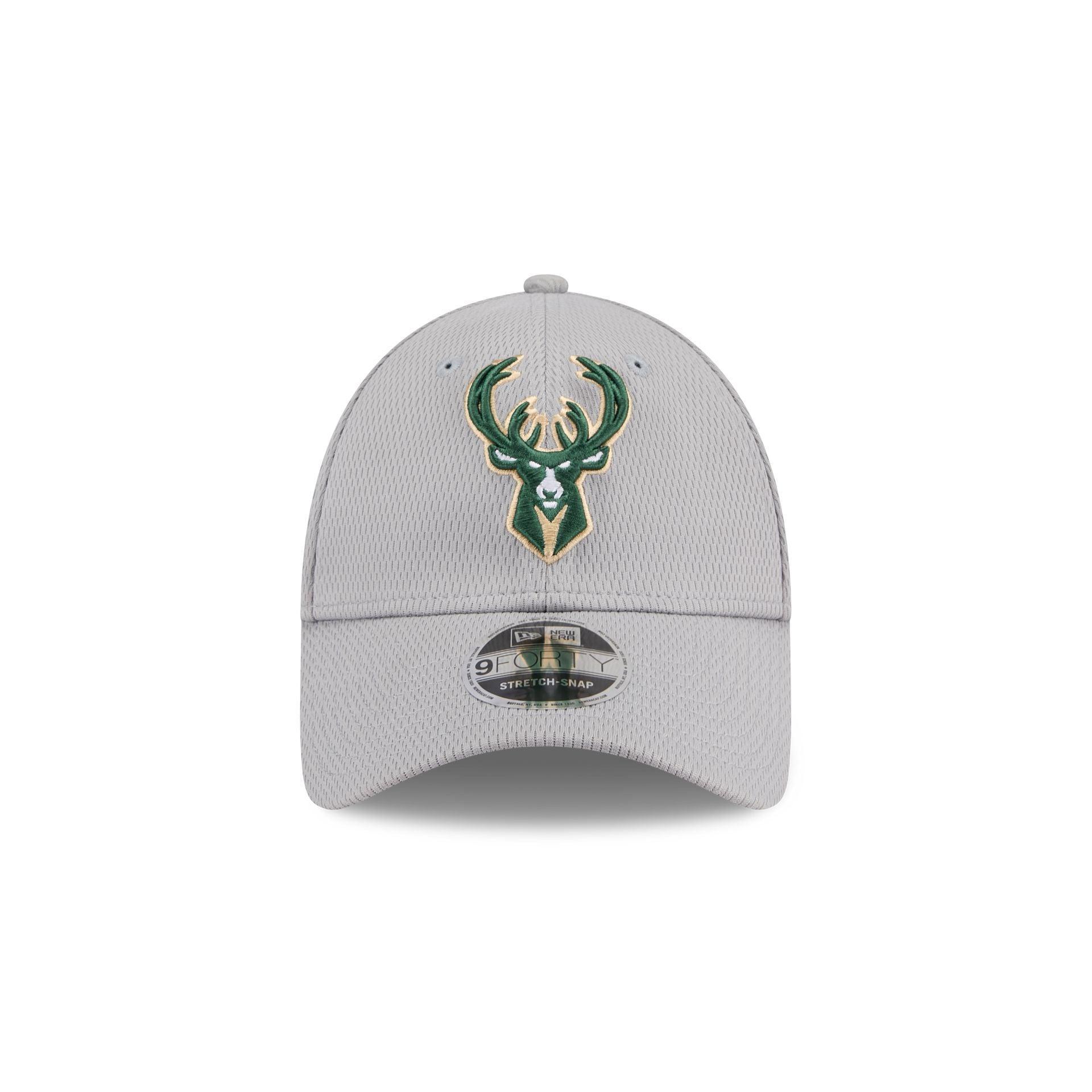 Milwaukee Bucks Gray 9FORTY Stretch-Snap Hat Male Product Image