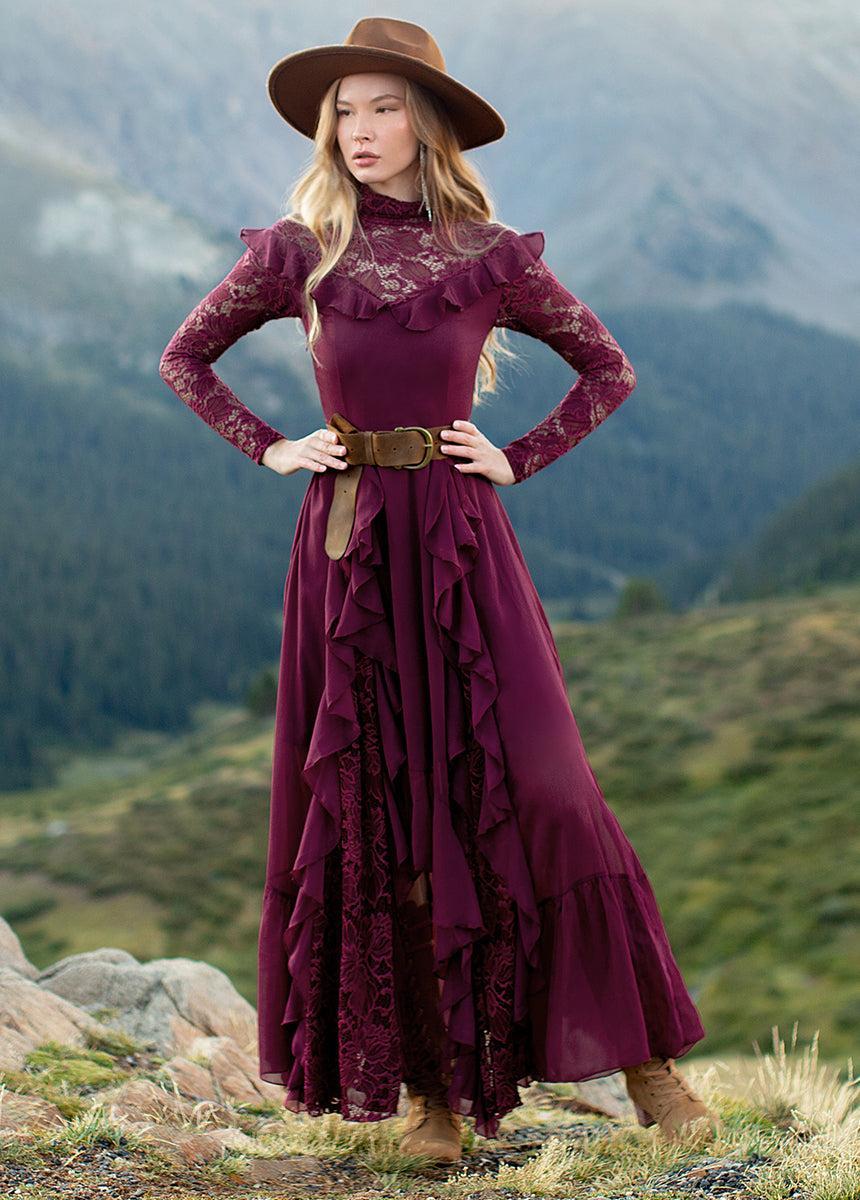 Sveta Maxi Dress in Oxblood Product Image