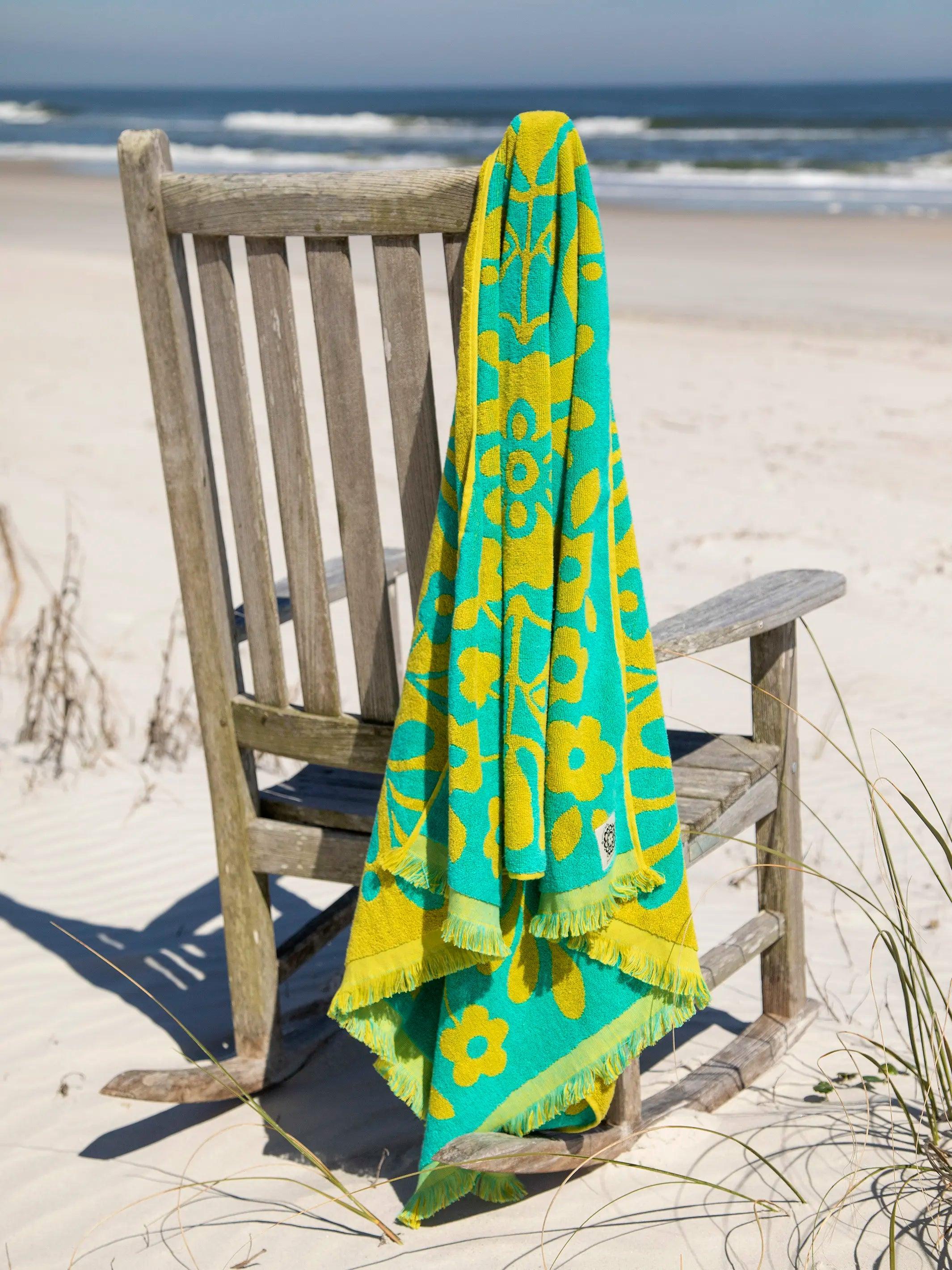 Cotton Bungalow Towel - Turquoise Product Image