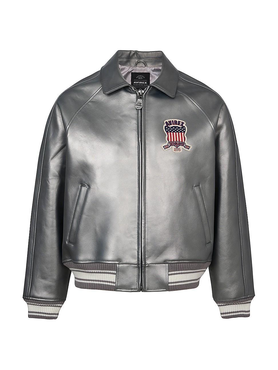 Mens L. E. Silver Metallic Icon Jacket Product Image