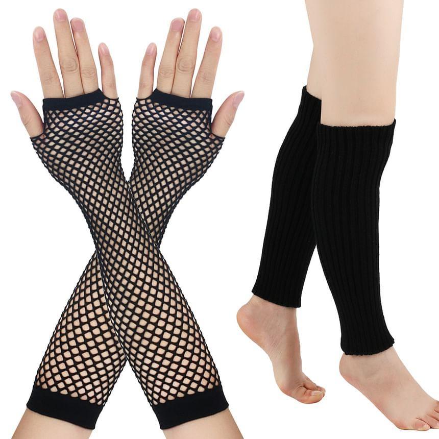 Set:  Fishnet Arm Sleeves + Calf Sleeve Product Image