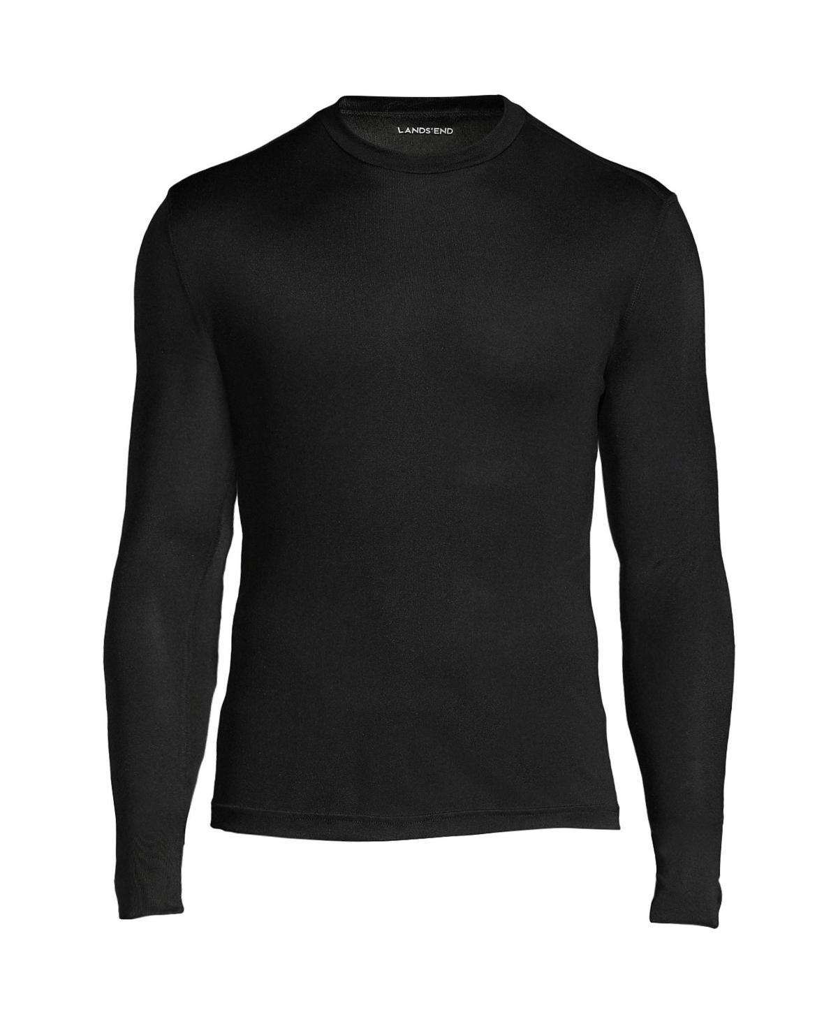 Lands End Mens Silk Long Underwear Crew Neck Product Image