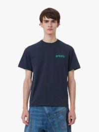 PRICKLY SLOGAN BACK PRINT T-SHIRT in blue | JW Anderson US  Product Image