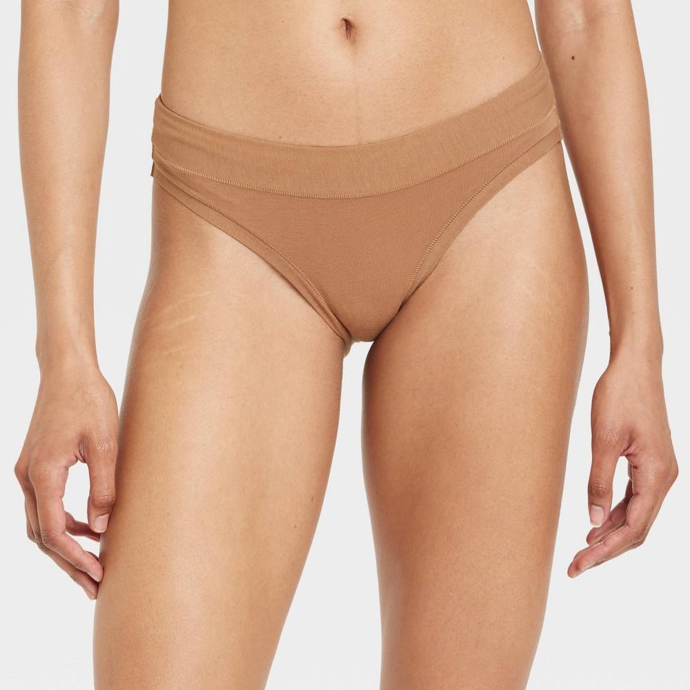 Womens Cotton Stretch Bikini Underwear - Auden Toffee Crunch XL Product Image