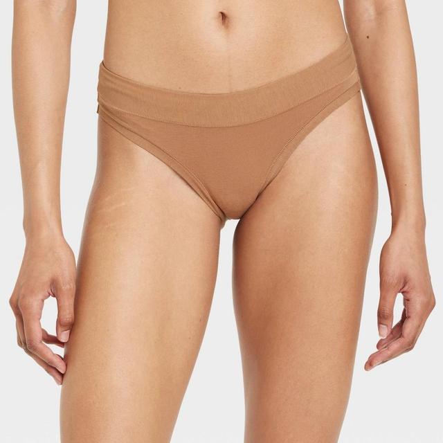 Womens Cotton Stretch Bikini Underwear - Auden Toffee Crunch XL Product Image