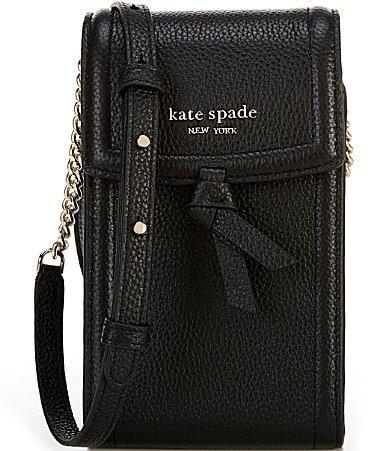 Kate Spade New York Knott Pebbled Leather North/South Crossbody Handbags Product Image