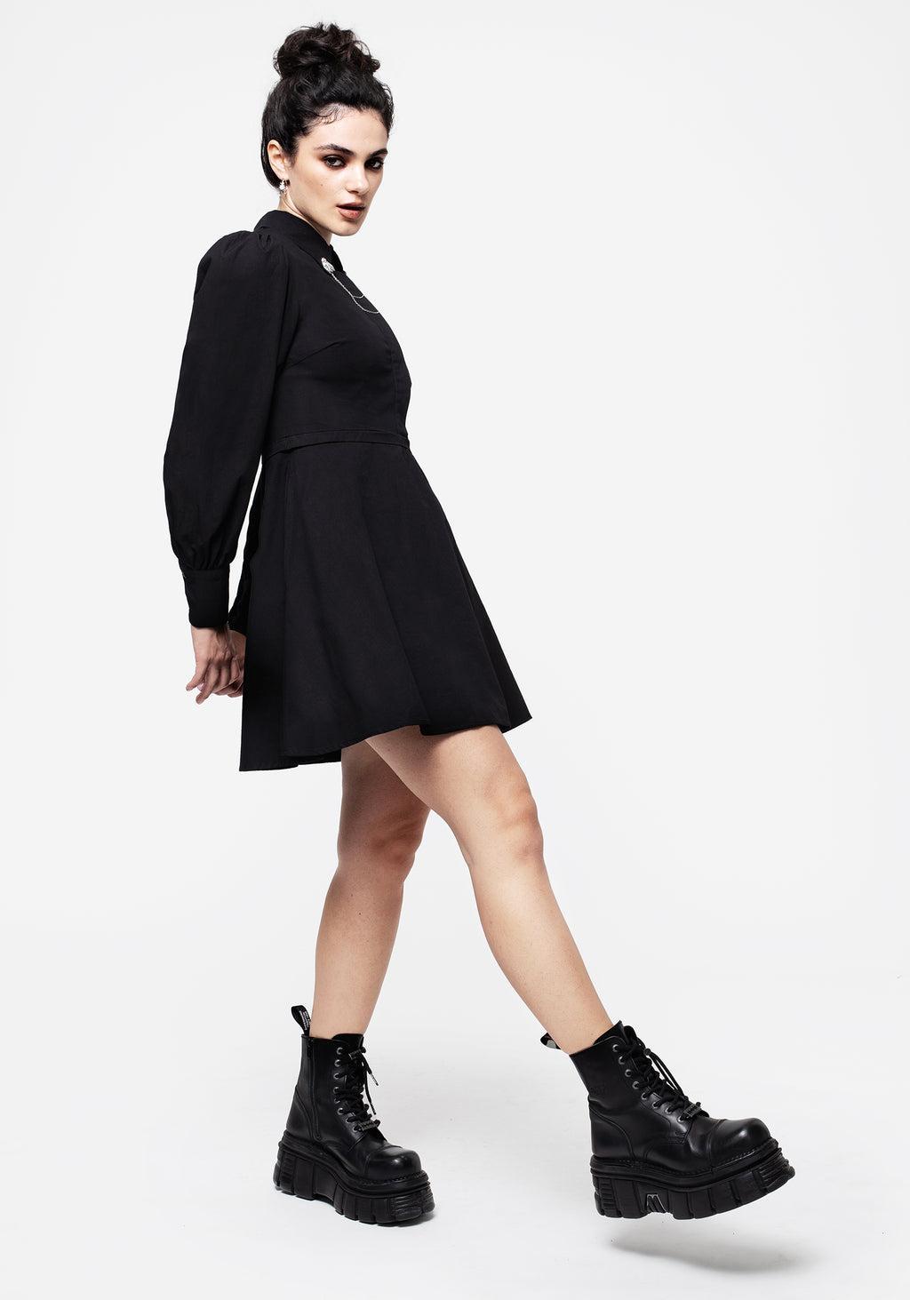 Styx Moth Collar Chain Mini Shirt Dress Product Image