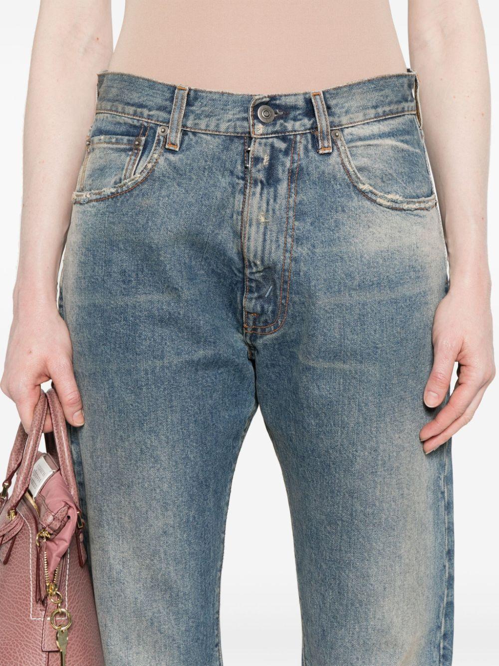 distressed straight-leg jeans Product Image