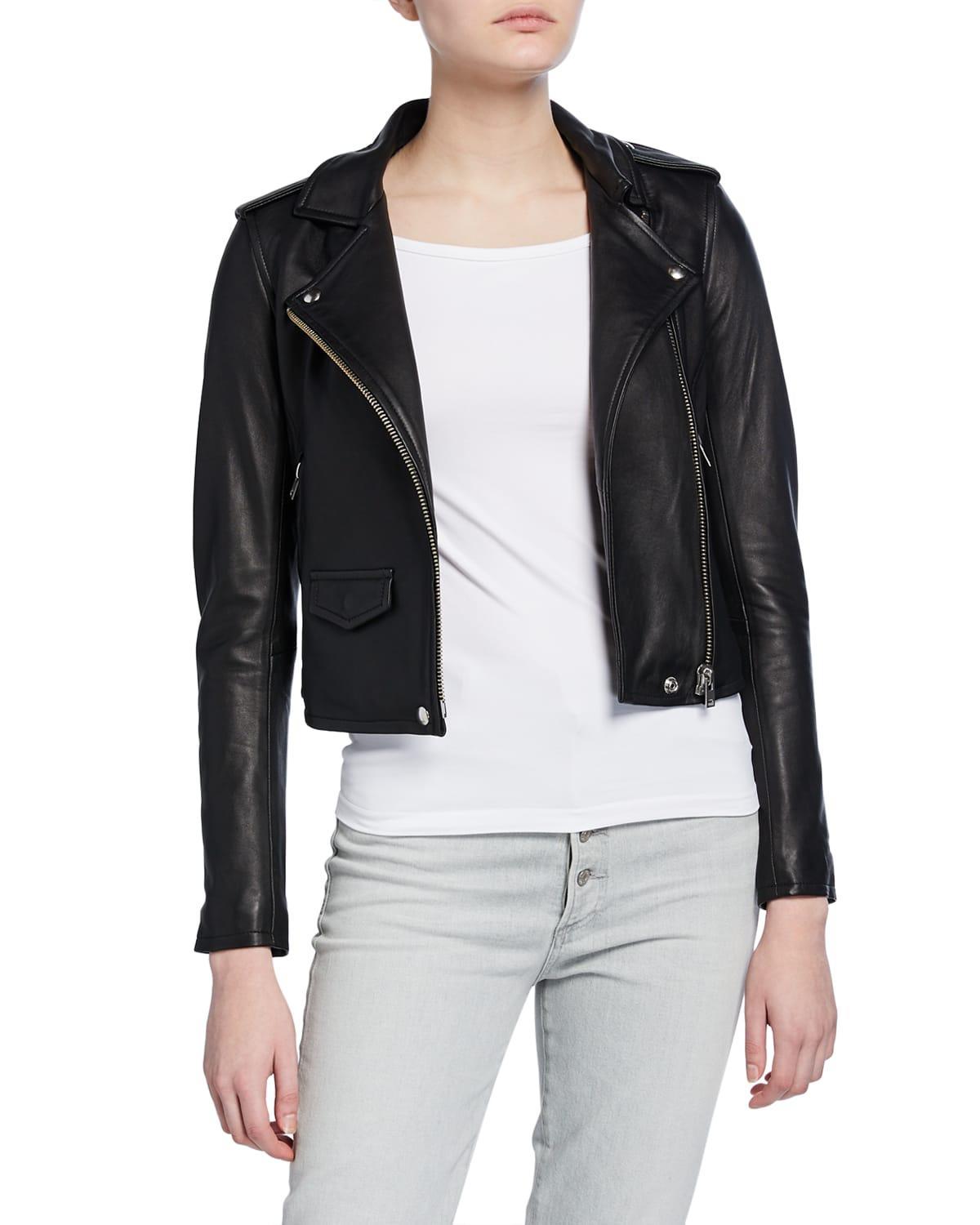 Womens Ashville Leather Jacket Product Image