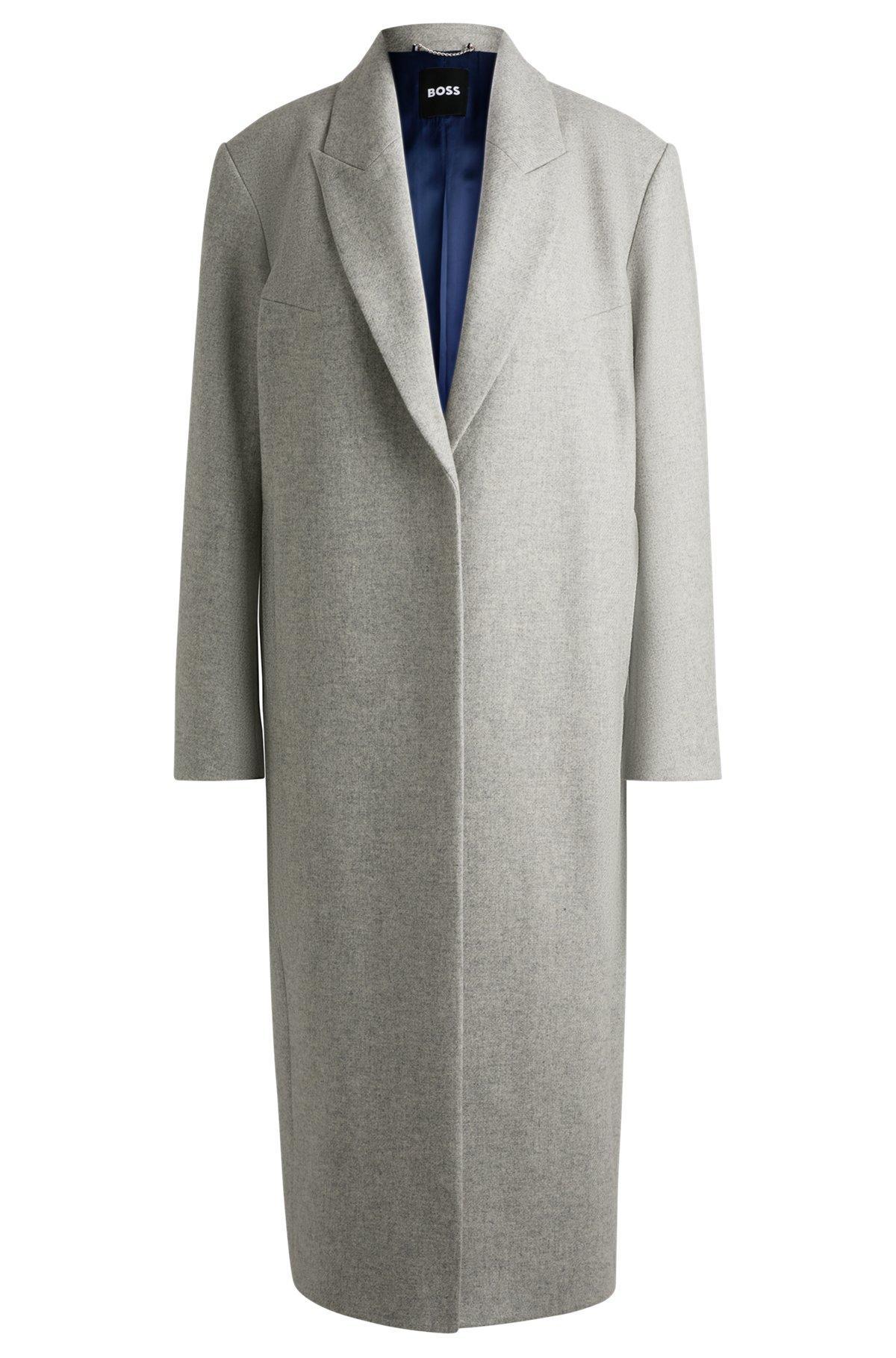 Oversize-fit coat in wool with cashmere Product Image