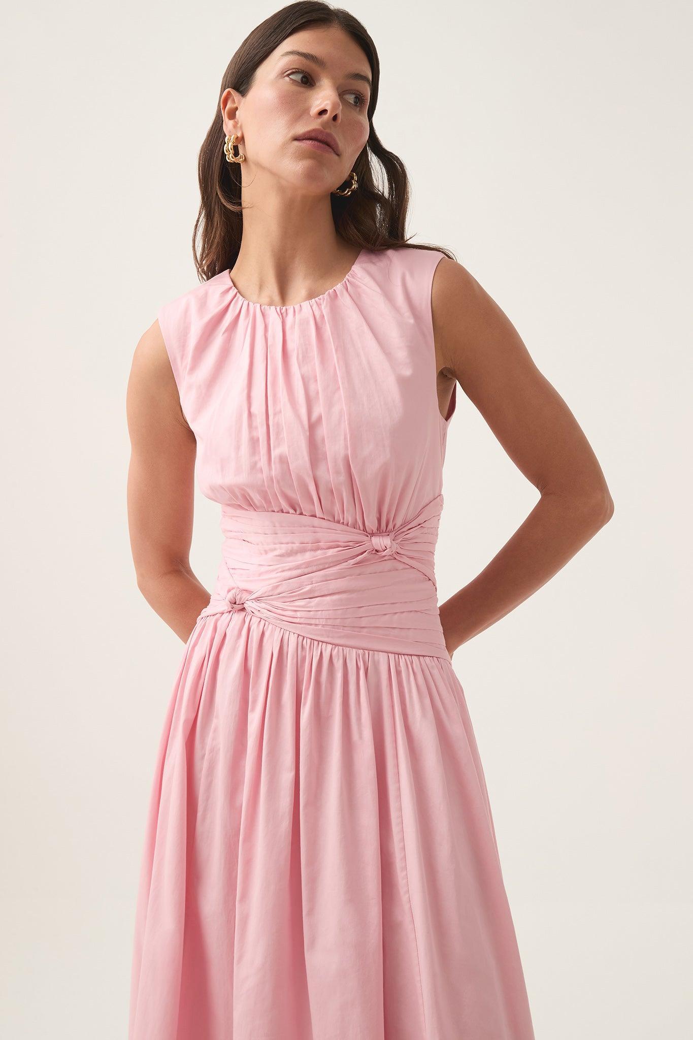 Agatha Knot Waist Midi Dress Product Image