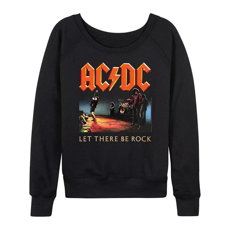 Womens ACDC Let There Be Rock Lightweight French Terry Sweatshirt Product Image