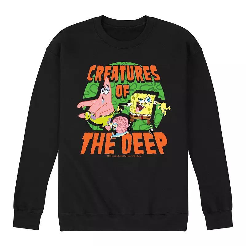 Mens SpongeBob SquarePants Creatures Sweatshirt Product Image