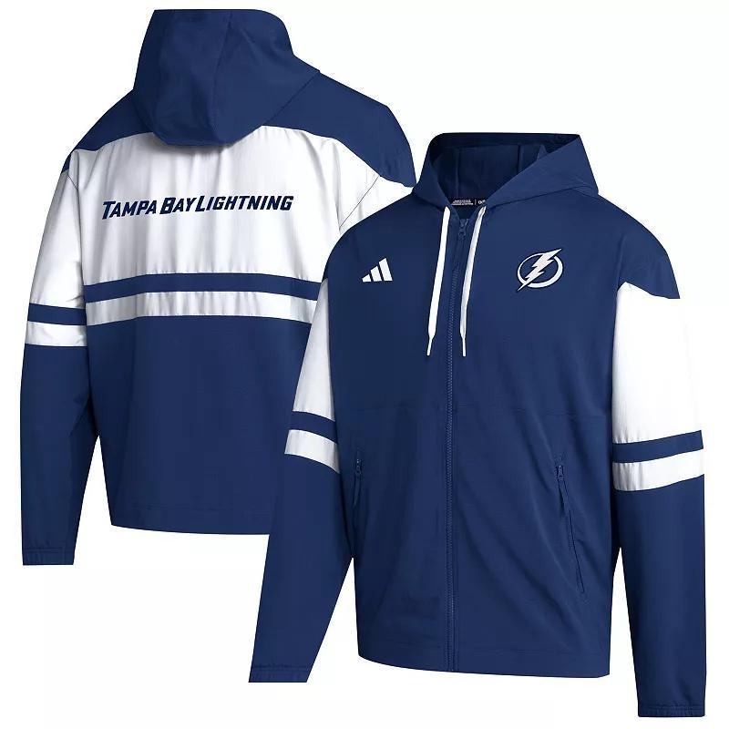 Mens adidas Blue Tampa Bay Lightning Full-Zip Hoodie Product Image