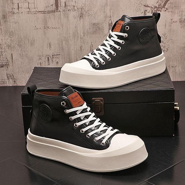 Platform Lettering High-Top Sneakers Product Image