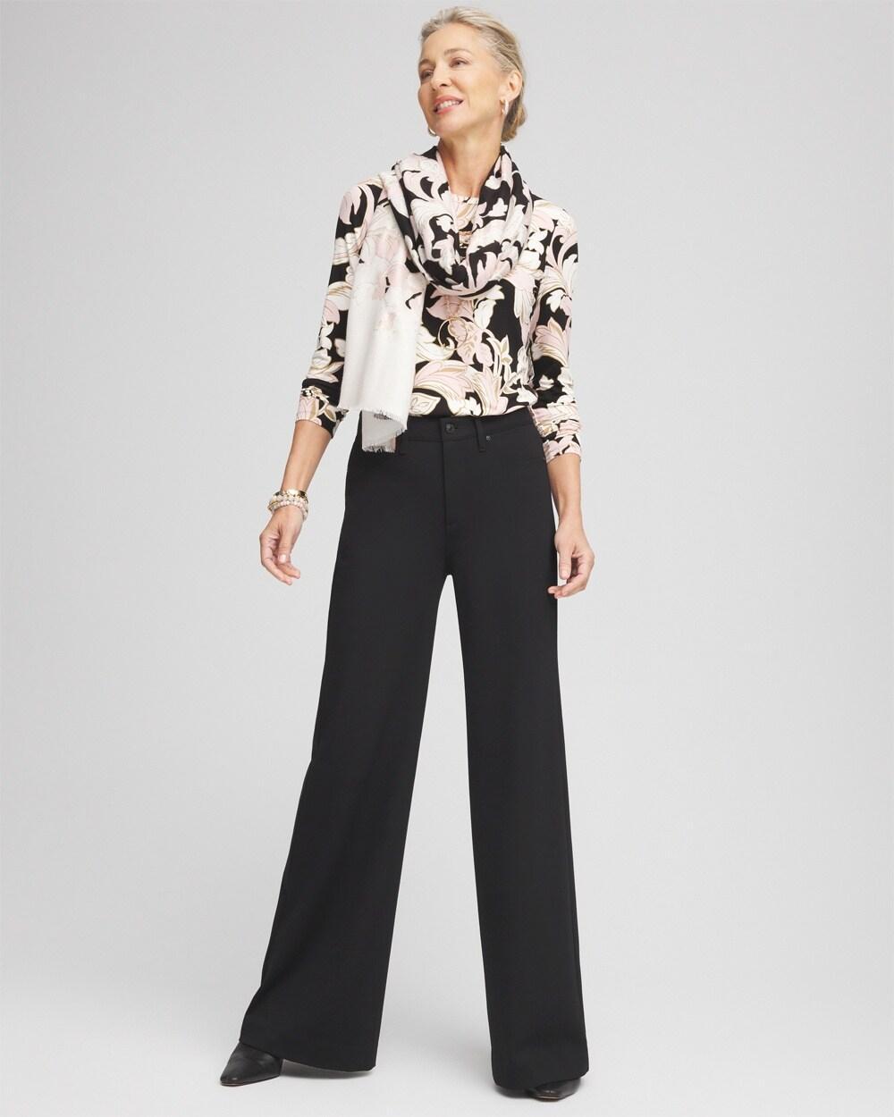 High Rise Wide Leg Ponte Pants Product Image