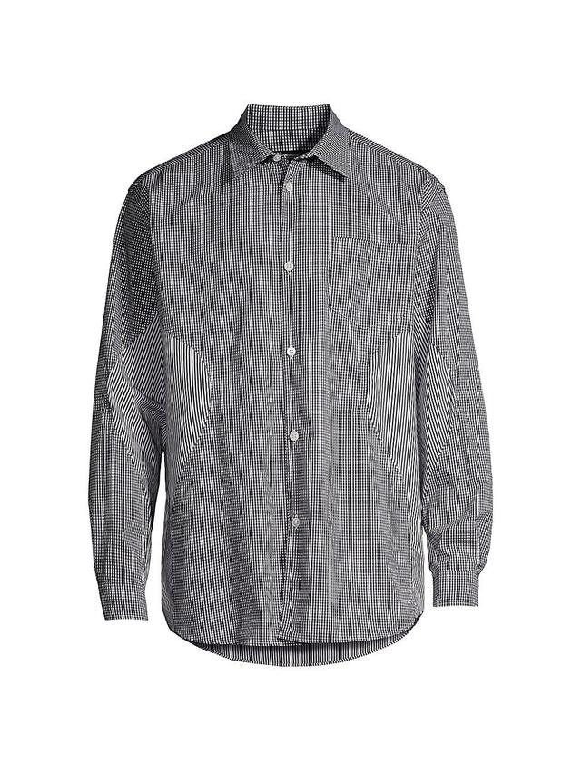 Mens Checked Button-Front Shirt Product Image