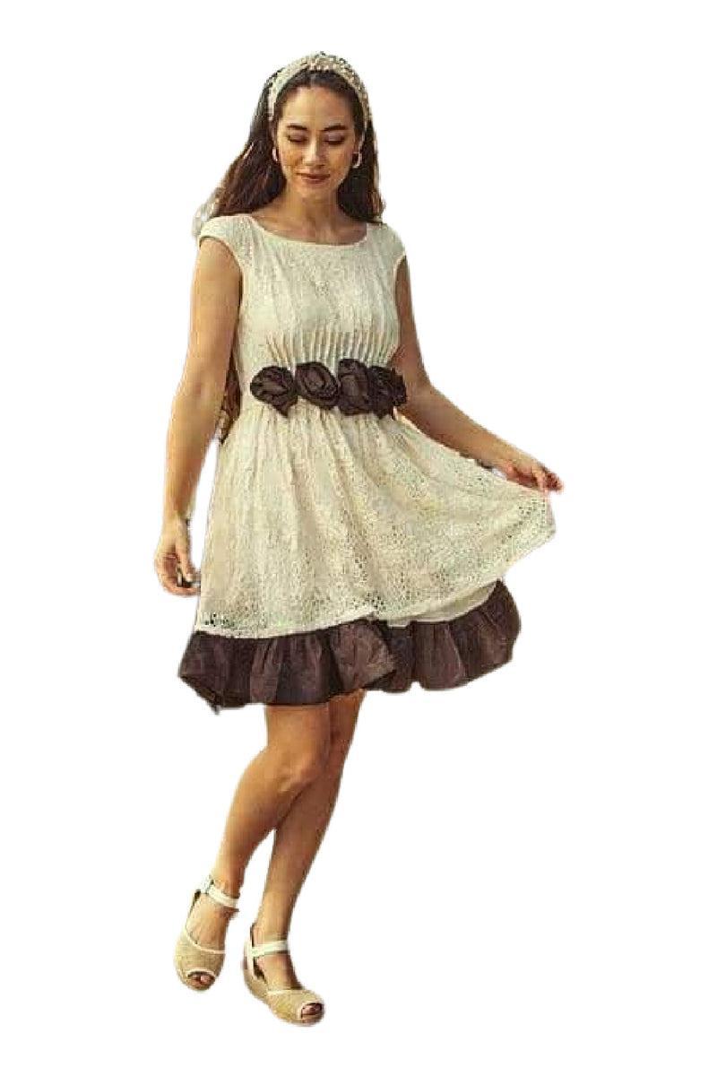 Lace Rosette Dress Product Image