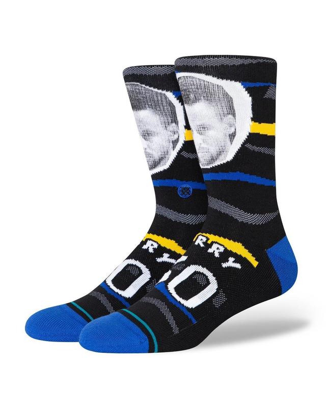 Mens Stephen Curry Golden State Warriors Faxed Player Crew Socks Product Image