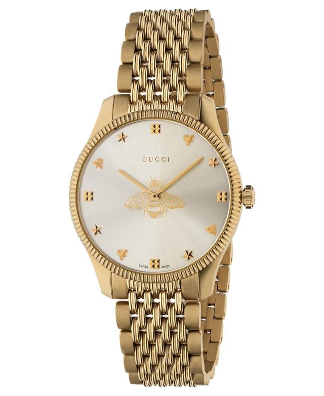 Gucci G-Timeless Gold Pvd Stainless Steel Bracelet Watch 36mm Product Image