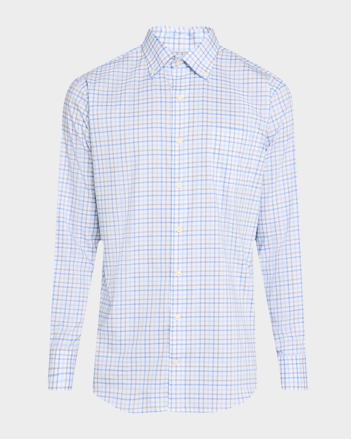 Men's Calgary Crown Lite Cotton-Stretch Check Sport Shirt Product Image