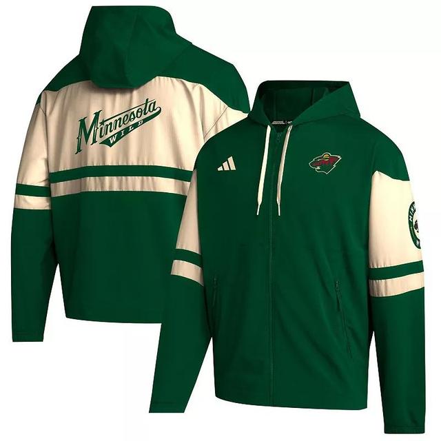 Mens adidas  Green Minnesota Wild Full-Zip Hoodie Product Image