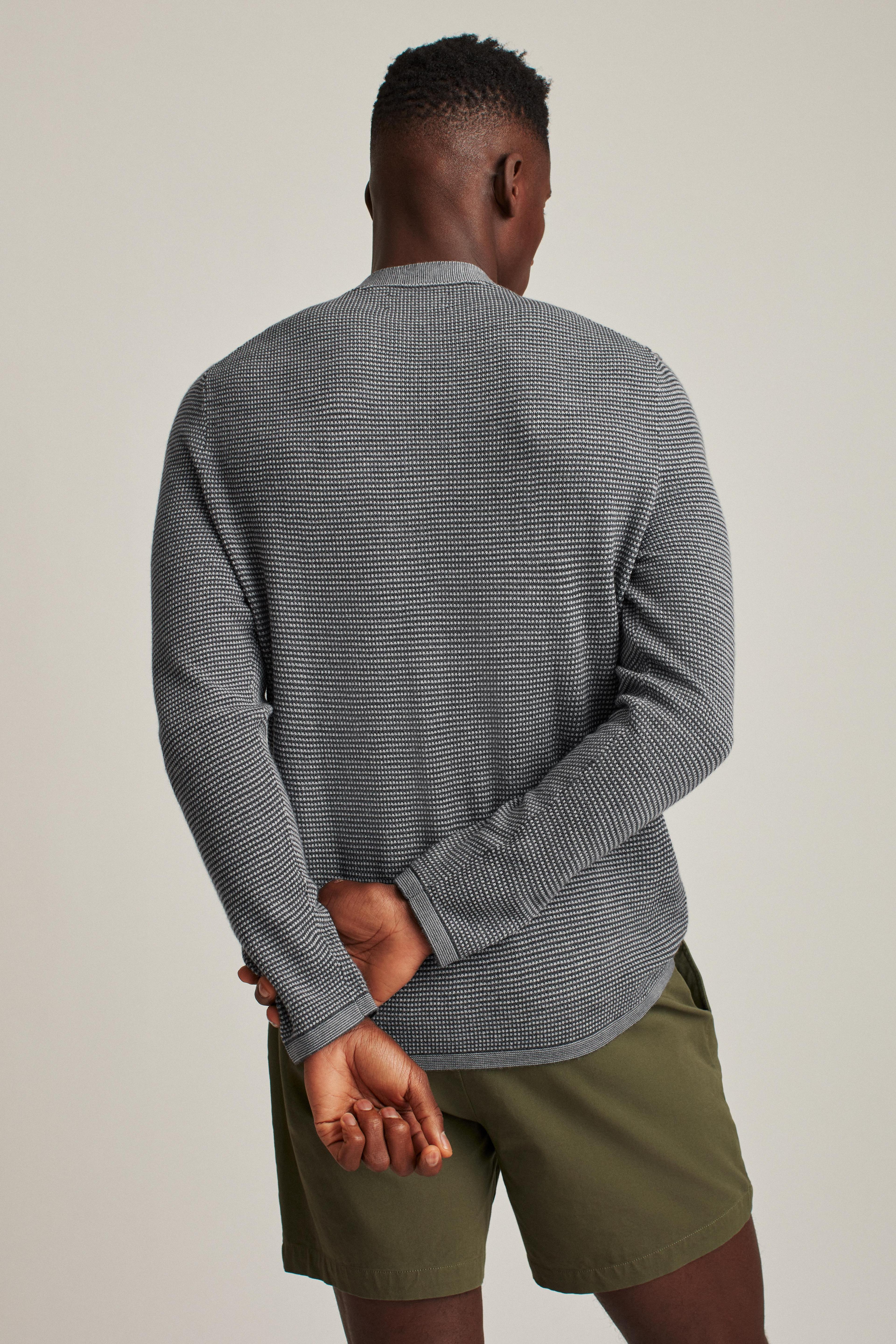 Merino Hybrid Henley Product Image