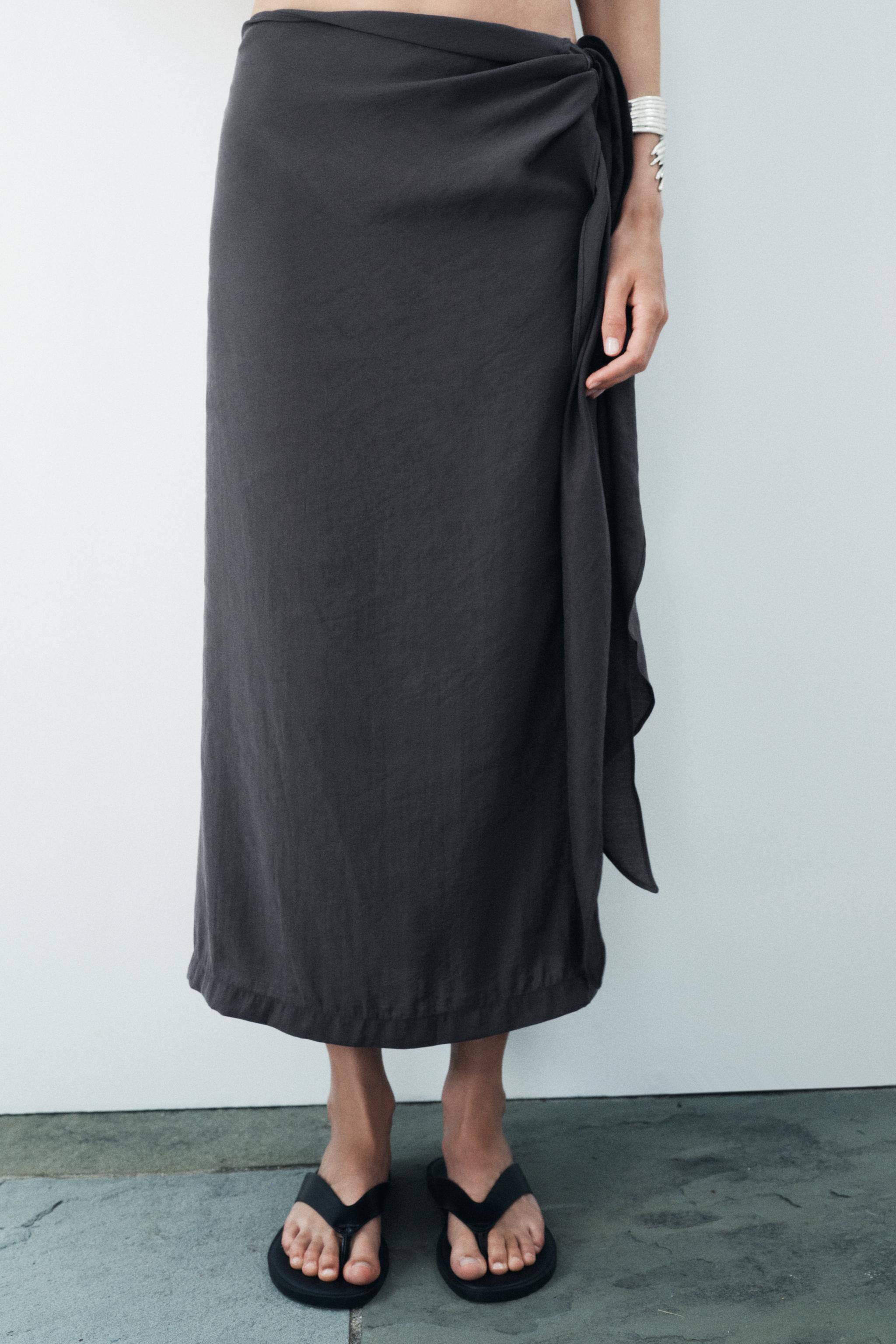 FLOWY TIED SKIRT ZW COLLECTION Product Image