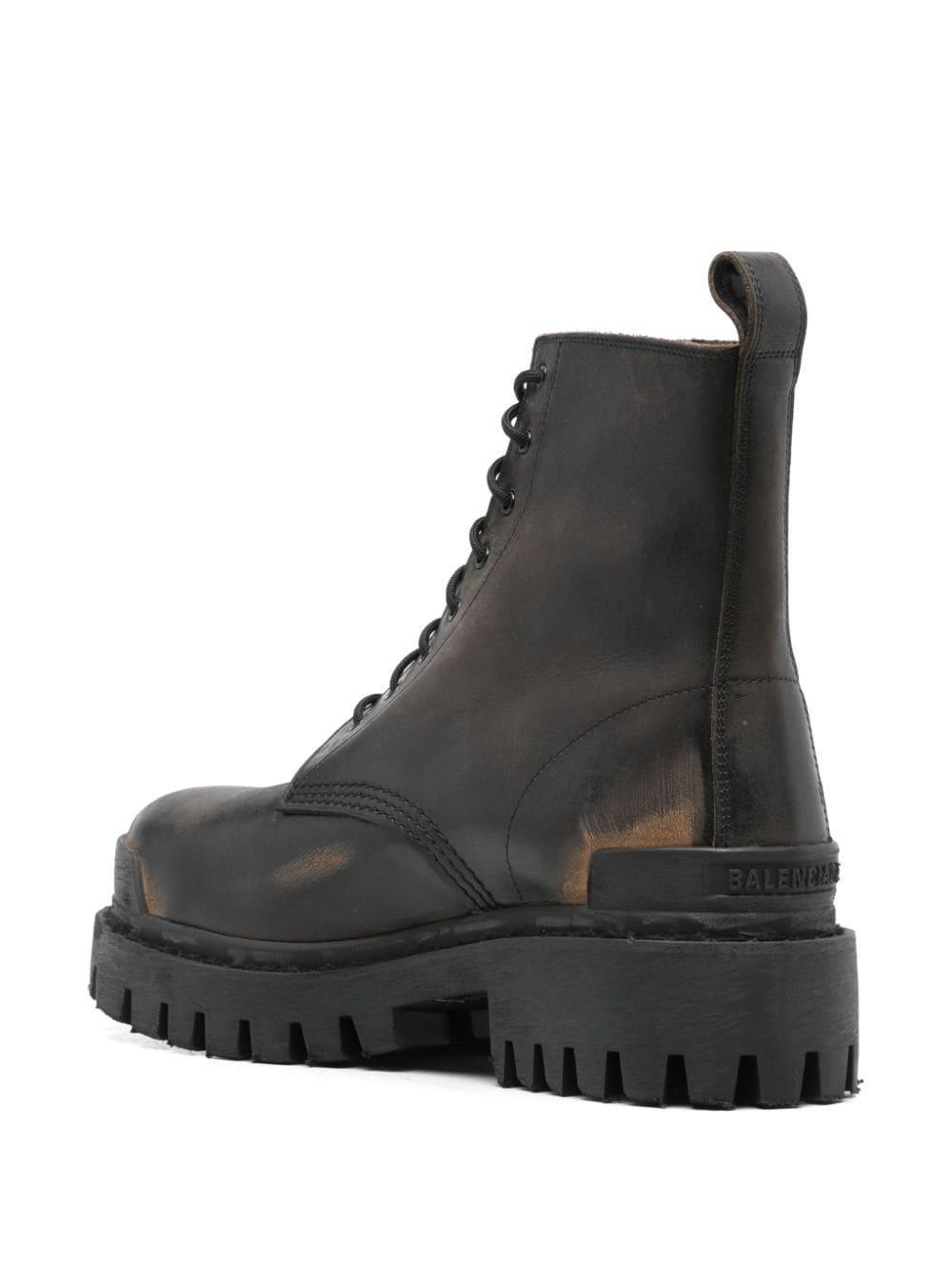 BALENCIAGA Leather Boot In Black Product Image