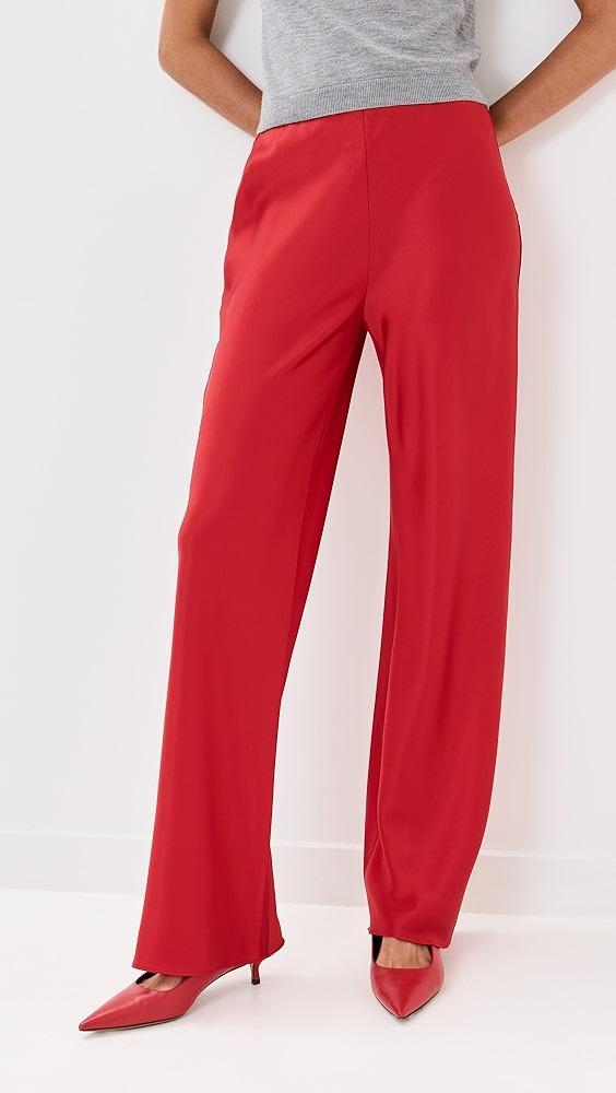 Reformation Gale Satin Mid Rise Bias Pants | Shopbop product image