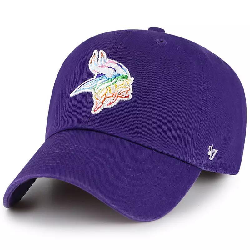 Mens 47 Minnesota Vikings Pride Clean Up Adjustable Hat Product Image