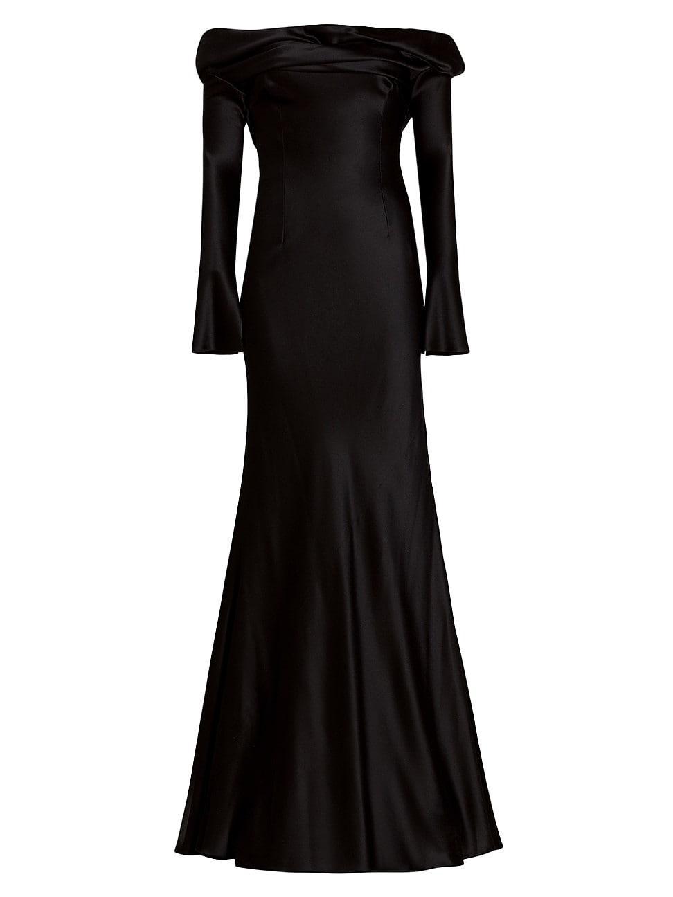 Womens Noa Crepe Satin Gown Product Image