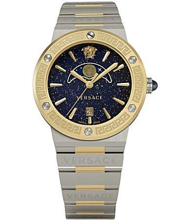 Versace Greca Logo Moonphase Watch, 38mm Product Image