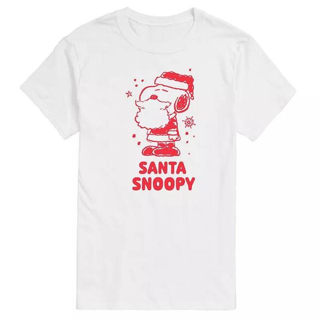 Big & Tall Peanuts Santa Snoopy Graphic Tee, Mens Product Image