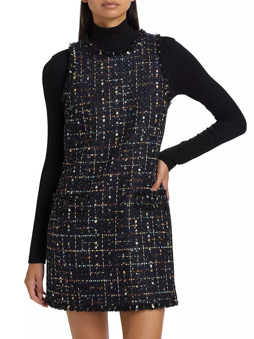 Florian Sequin Tweed Sleeveless Minidress Product Image