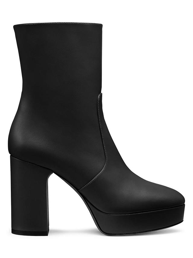 Womens Dayna 100MM Leather Platform Booties Product Image